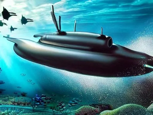 Prompt: Car submarine 
