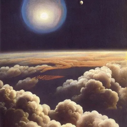 Prompt: A painting of space by Carel Willink 