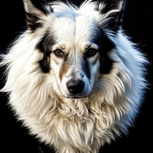 Prompt: portrait of a dog, symetric face