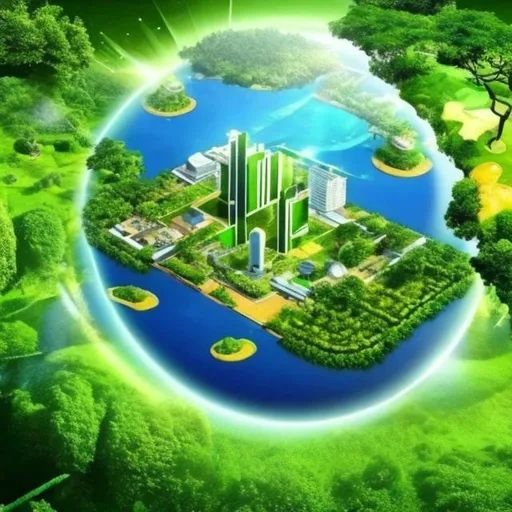 Prompt: Solution to build green society in futuristic world 