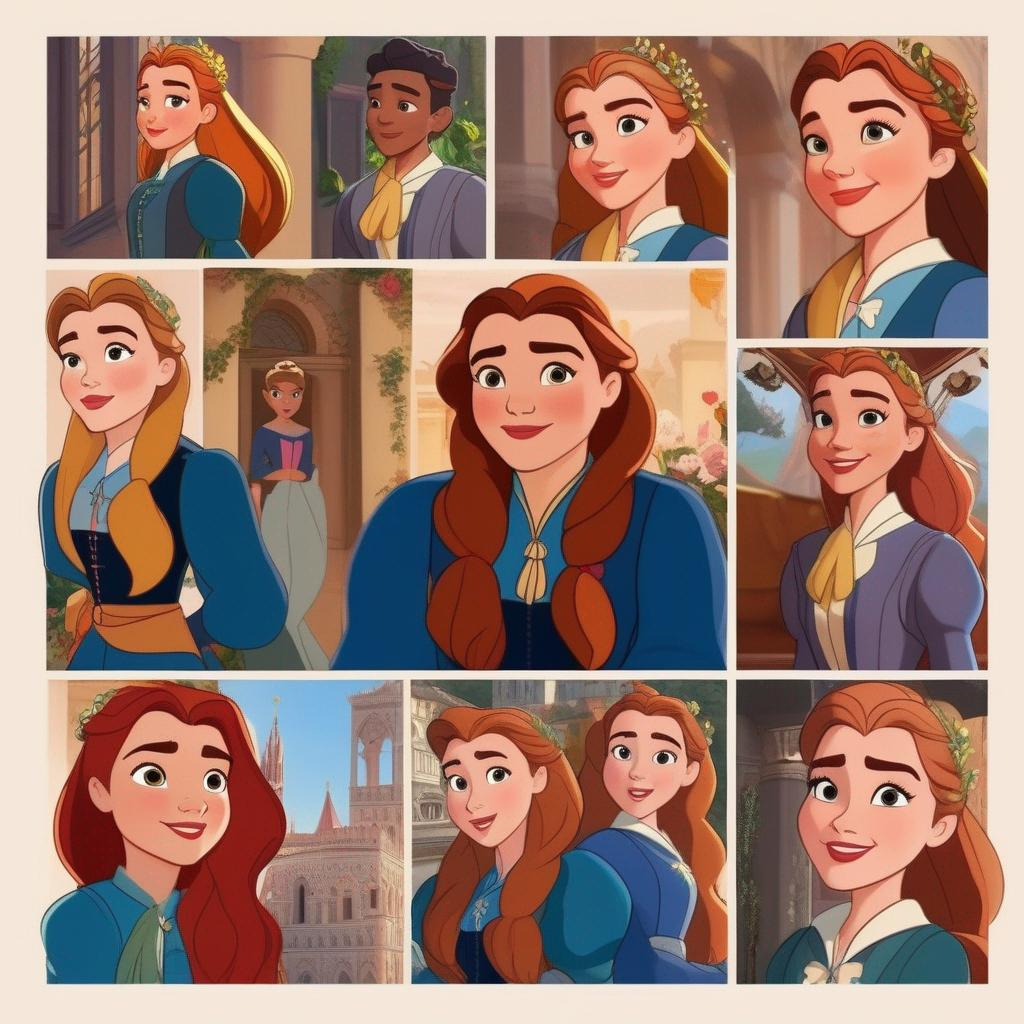 florence pugh as an animated disney character