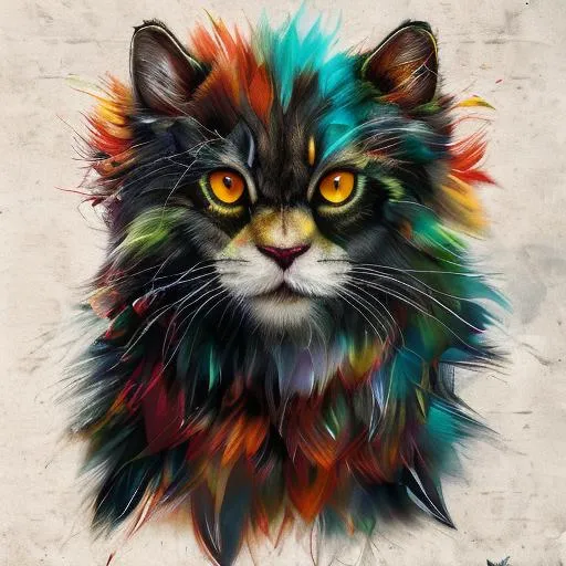Prompt: A majestic creature draped in fur and adorned with sharp claws and piercing eyes this random animal exudes an air of wildness and mystery that captures one's imagination with every movement, colorful zombie portrait, Graphic design, in the style of detailed portraiture, comiccore, charming character illustrations, darkly humorous, Gothcore, simplistic vector art, realistic portraitures