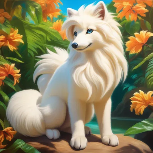 (Alolan Ninetales), realistic, photograph, epic oil... | OpenArt