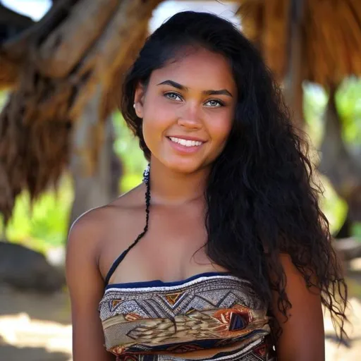 Prompt: Beautiful Samoan woman