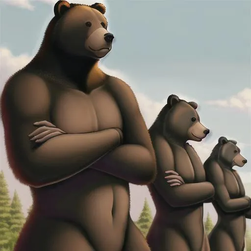 Prompt: bear calvary