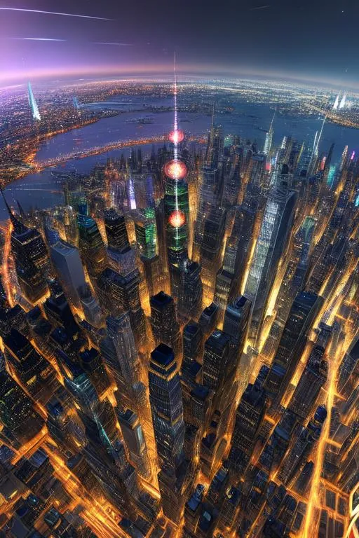 Prompt: UHD background, HDR, 8K, RPG, UHD render, HDR render,  cinematic light, high res intricately detailed complex, bright New York City at night swirling inwards, high quality, fantasy, sci-fi, Earth being twisted and spiraling upwards, portals, magic, 2D plane from ground view, end of the world
