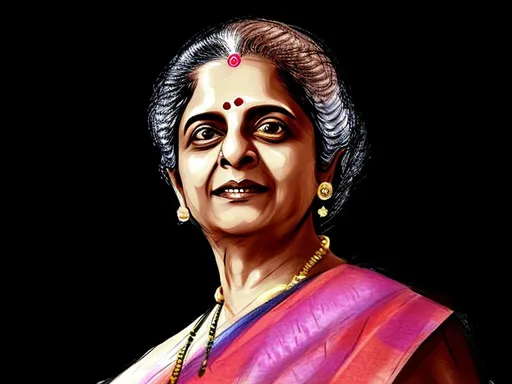 Prompt: nirmala sitharaman sketch