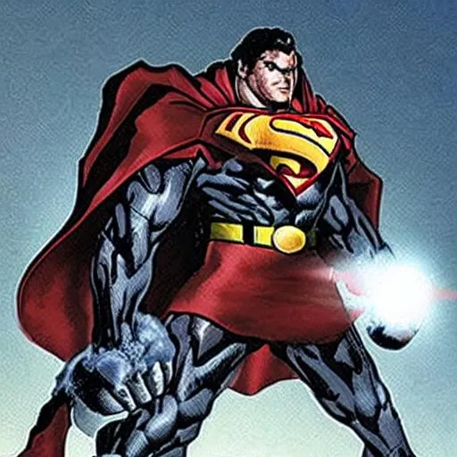 Prompt:  black armor super  juggernaut superman