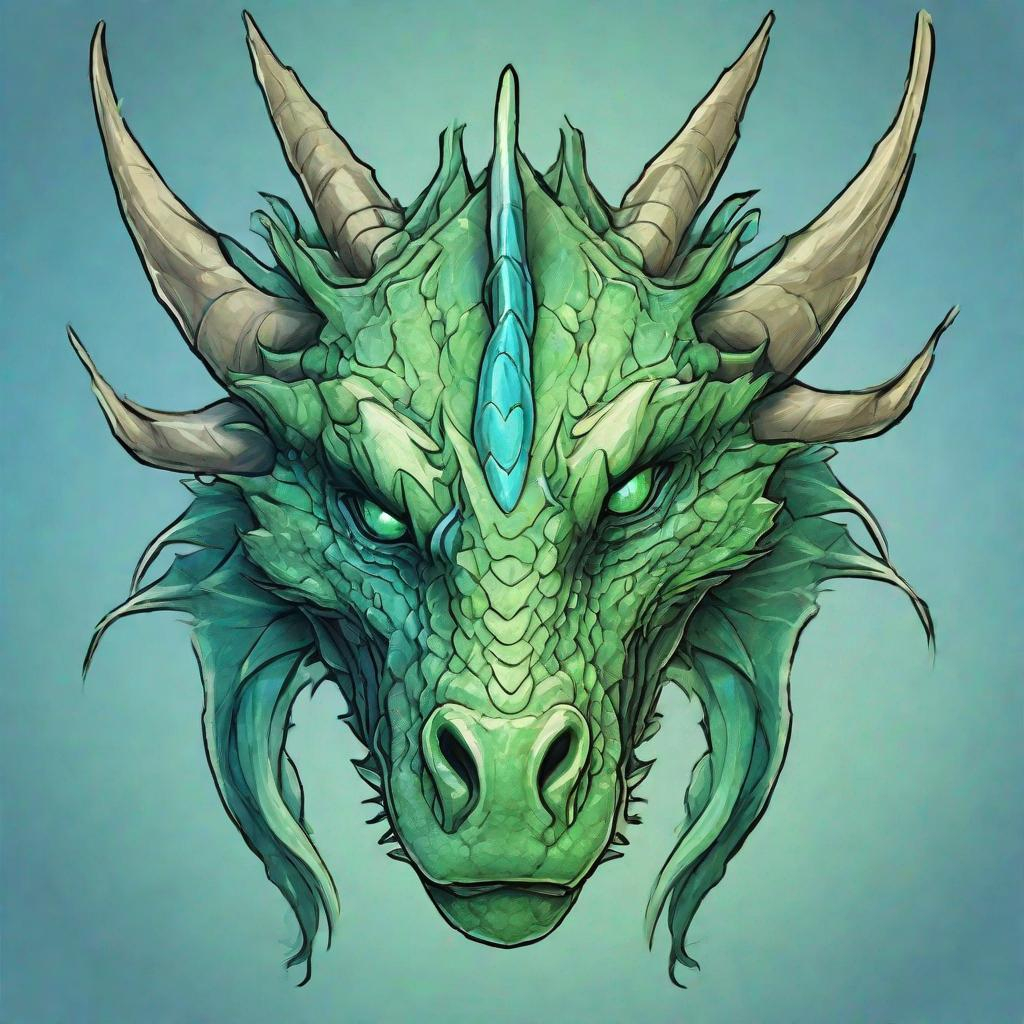 Concept Design Of A Dragon. Dragon Head Portrait. Co