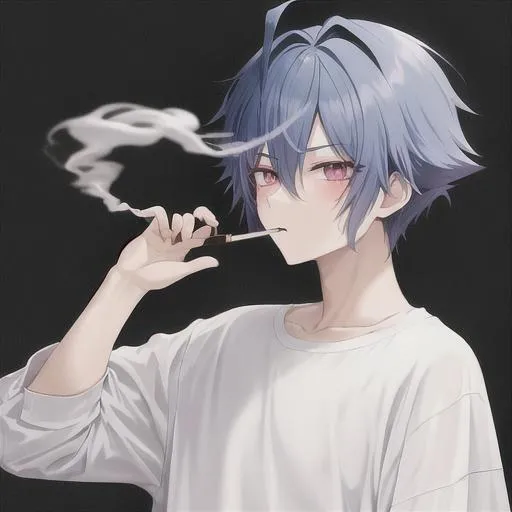 Anime girl in a hoodie smoking on Craiyon-demhanvico.com.vn