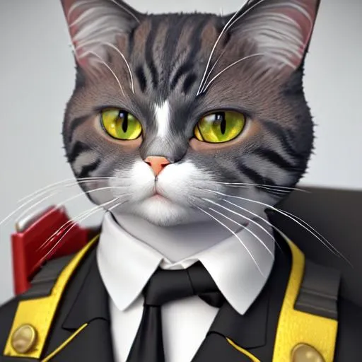 Prompt: Imagine a gallery of portraits showcasing cats in different religious professional outfits, each embodying their chosen career. Whether it's a sophisticated CEO cat in a tailored suit or a daring firefighter cat in full gear, let your artwork celebrate the diverse talents and contributions of working cats. photorealism, 3d elements, DoF, daz3d, cinema4d