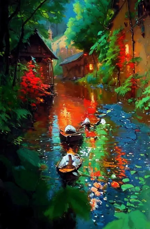 Prompt: Oil painting by Peder Mork Monsted