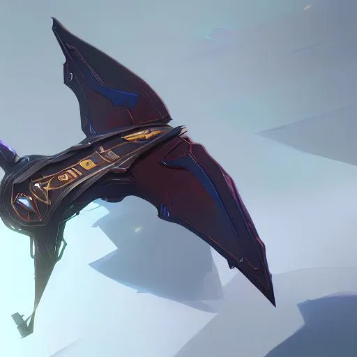Prompt: concept art of a futuristic flying wing