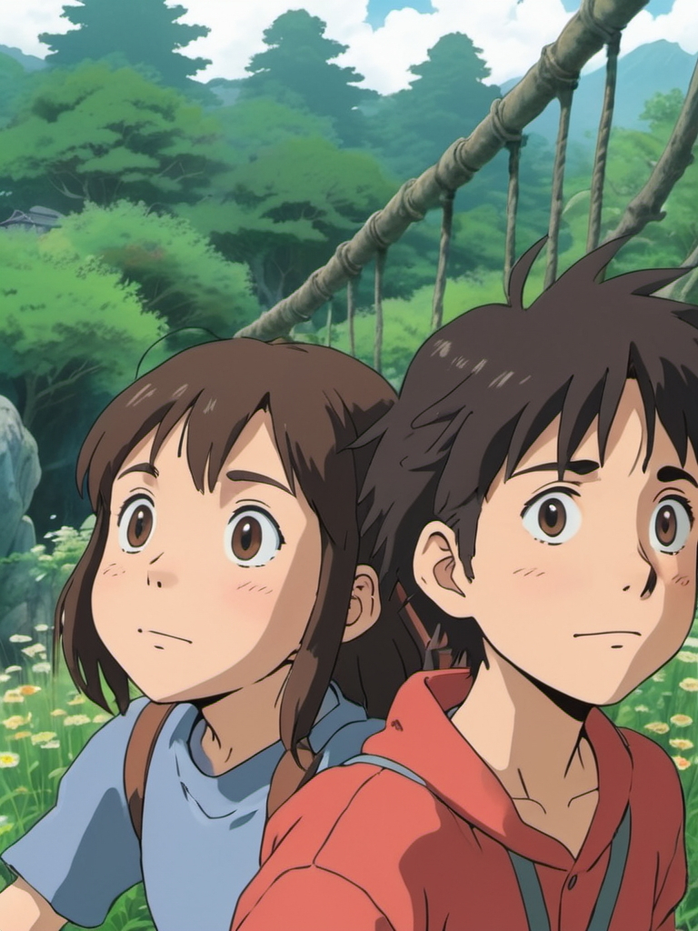 2d studio ghibli anime style, anime scene