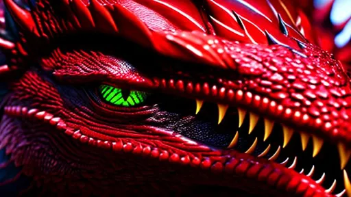 Prompt: Photorealistic Red Dragon, Red Skin and eyes, Black markings on his face, Black horns with red tips,  Intricately Detailed, Hyper Detailed, Hyper Realistic, Volumetric Lighting, Beautiful coloring and face detail