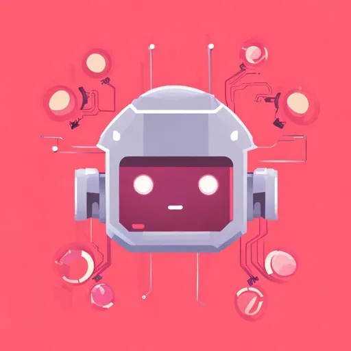 Prompt: vector art friendly assistant robot face only