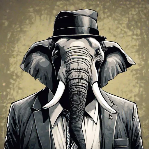 Prompt: Elephant The Mafia Kingpin