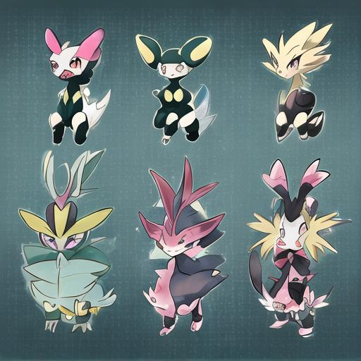A new type of pokemon in pokemon art style OpenArt