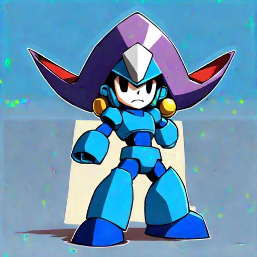Prompt: Megaman X, anime style, Megaman X style, pirate hat