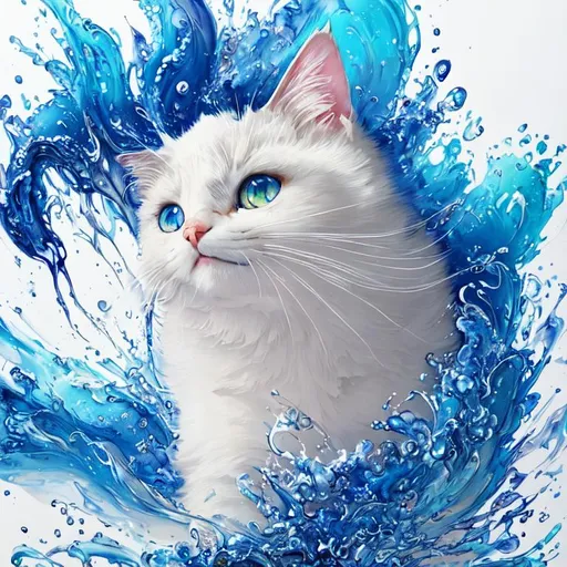 Prompt: cat smilig 8k resolution photorealistic masterpiece intricately detailed fluid gouache painting calligraphy: acrylic: watercolor art, professional photography, natural lighting, volumetric lighting maximalist photo illustration 8k resolution concept art intricately detailed, complex, elegant, expansive, fantastical, white background