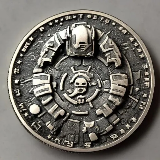 Prompt: space marine coin, surprise me