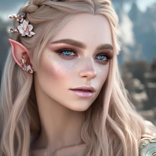 Realistic, High Resolution, High Elf, Cleric, Blonde... | OpenArt