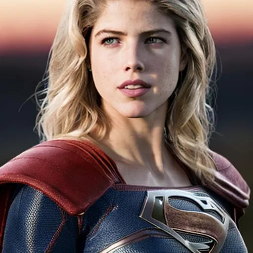 Prompt: emily bett rickards as supergirl