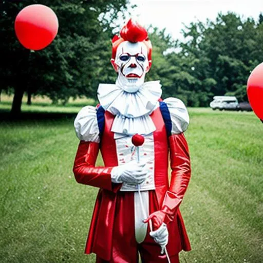 David Bowie Pennywise with baloons