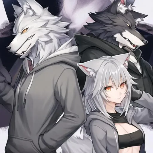 Furry on sale wolf hoodie