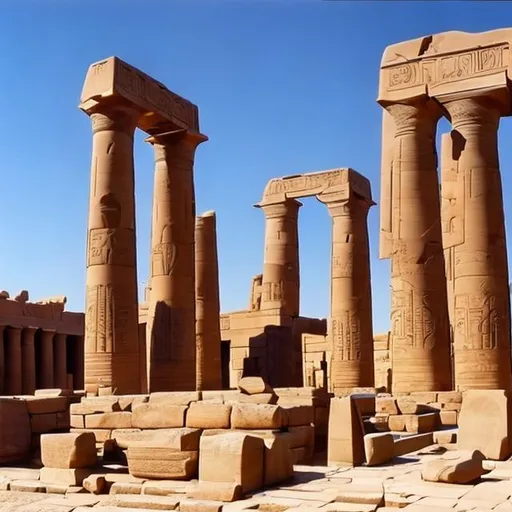 Prompt: temple at karnak, 1000 BC
