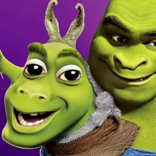 Prompt: SHREK AND DONKEY CONJOINED 