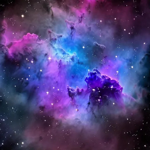 Prompt: blue and purple nebula