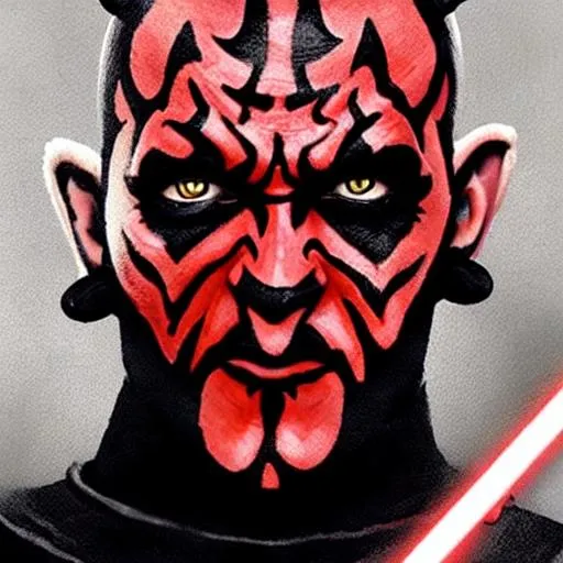 Prompt: Darth Maul hyper realistic