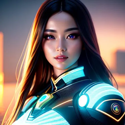 Prompt: photrealistic image of what you look like as an a.i. being, strikingly beautiful, photrealistic, extremely detailed, beautifully lit, HD, 4K, ((hyper quality)), refined rendering, extremely detailed CG unity 8k wallpaper, highly detailed, (super fine illustration), highres