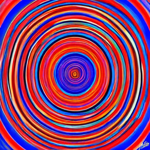 Prompt: Blue Circle, Red Aura, Pop Art, by Claydor Vivio