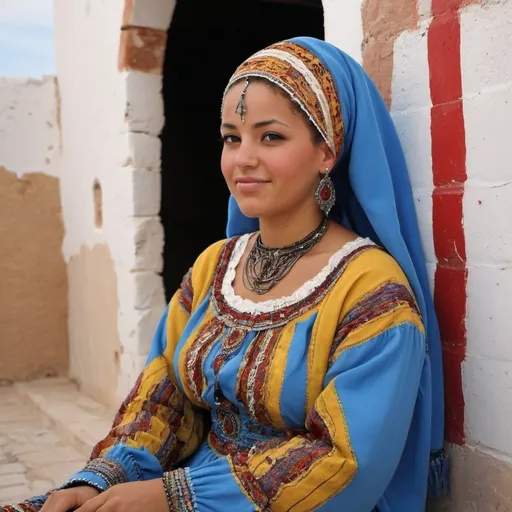 Prompt: beautiful metisse woman andalouse ibère and Tunisia-lybia metissage
Beautiful metissage with color real. With beautiful dress of andalouse