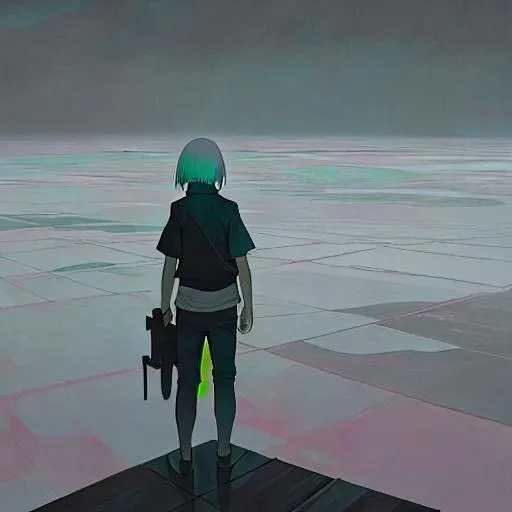Prompt: alone at the edge of everything and nothing