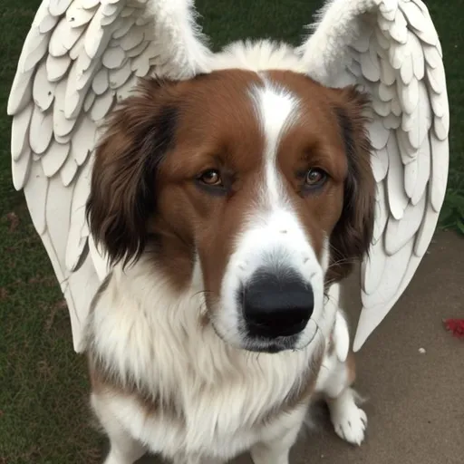 Prompt: Angel big dog