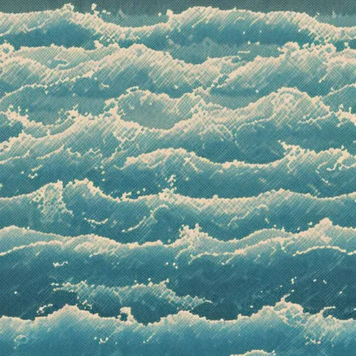 Prompt: pixelated waves