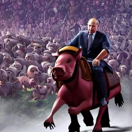 Prompt: Vladimir Putin as a hog rider from clash of clans ultra realistic 