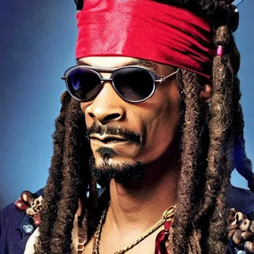 Prompt: snoop dog in pirates of the Caribbean 