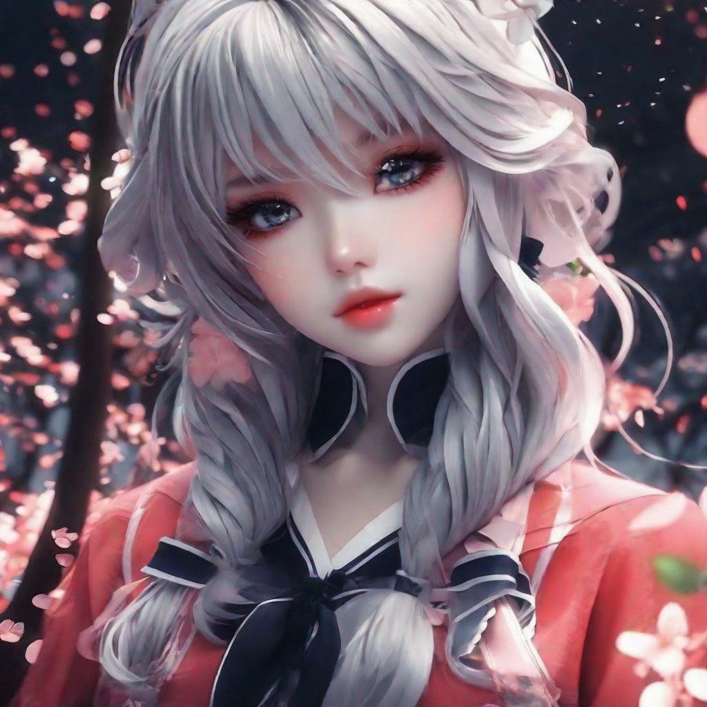 3d anime woman creepy and beautiful pretty art 4k fu