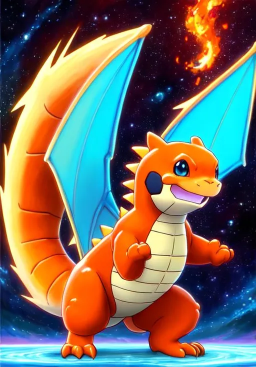 Prompt: UHD, , 8k,  oil painting, Anime,  Very detailed, zoomed out view of character, HD, High Quality, Anime, Pokemon, Pack of Charmander, dragon-like, Charmander is a small bipedal, reptilian Pokémon with a primarily orange body and blue eyes. Their underside from the chest down and the soles of their feet are cream-colored. they has two small fangs visible in their upper jaw and two smaller fangs in their lower jaw. A fire burns at the tip of this Pokémon's slender tail and has blazed there since Charmander's birth. The flame can be used as an indication of Charmander's health and mood, burning brightly when the Pokémon is strong, weakly when they is exhausted, wavering when they is happy, and blazing when they is enraged. It is said that Charmander would die if their flame were to go out. However, if the Pokémon is healthy, the flame will continue to burn even if they get a bit wet and is said to steam in the rain.

Charmander can be found in hot, mountainous areas. However, it is found far more often in the ownership of Trainers. As shown in Pokémon Snap and New Pokémon Snap, Charmander exhibits pack behavior, calling others of its species if it finds food, and watching the flames on each other's tails to ensure they don't go out.

Pokémon by Frank Frazetta