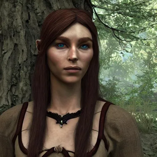 Woman, wood elf, 8k, Skyrim, woodland, beautiful, ph... OpenArt