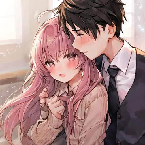 girl and boy in love blushing OpenArt