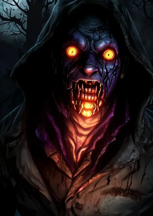 Prompt: Blight Man Black Purple Close up 4k Realistic Dead By Daylight Dark Fantasy Killer