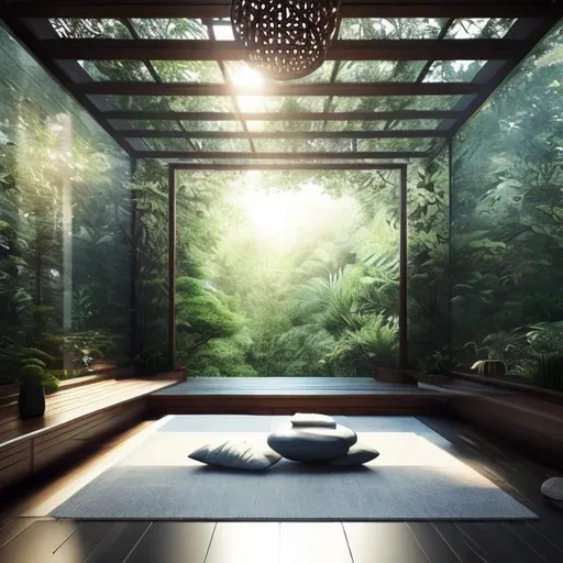 Prompt: peaceful space with zen vibe