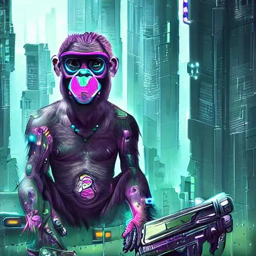 cyberpunk monkey | OpenArt