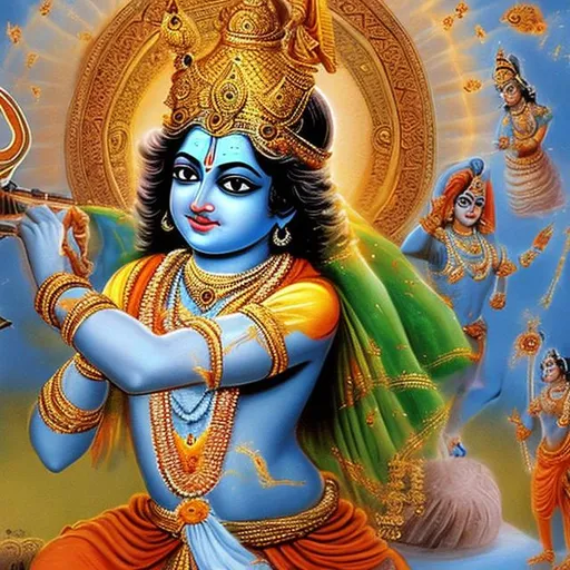 Prompt: Sri Krishna in Mahabharata 
