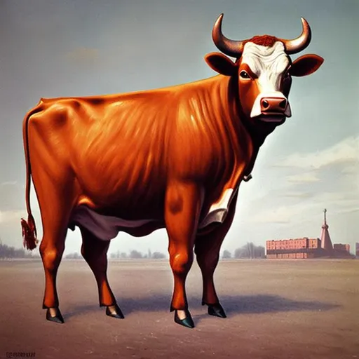 Prompt: Soviet cow
